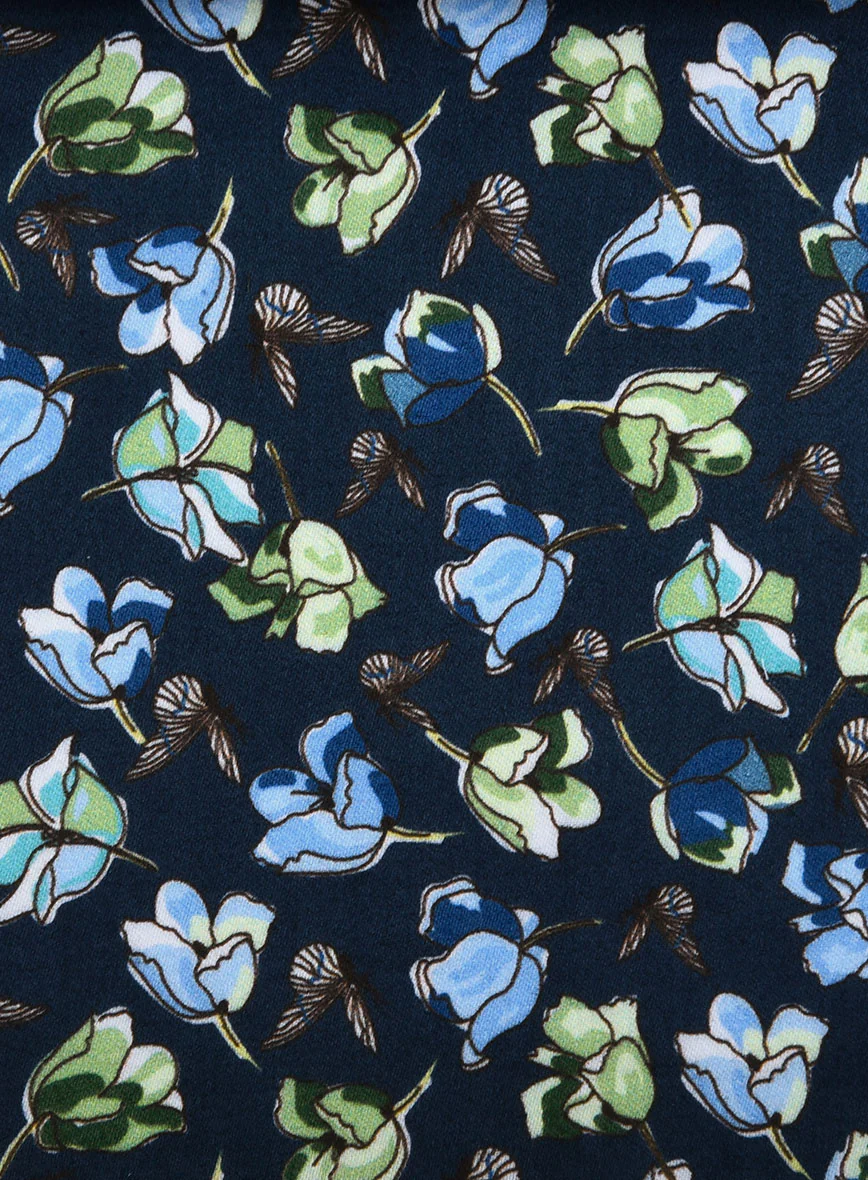 Serene Orchid Feather Cotton Shirt - Image 5