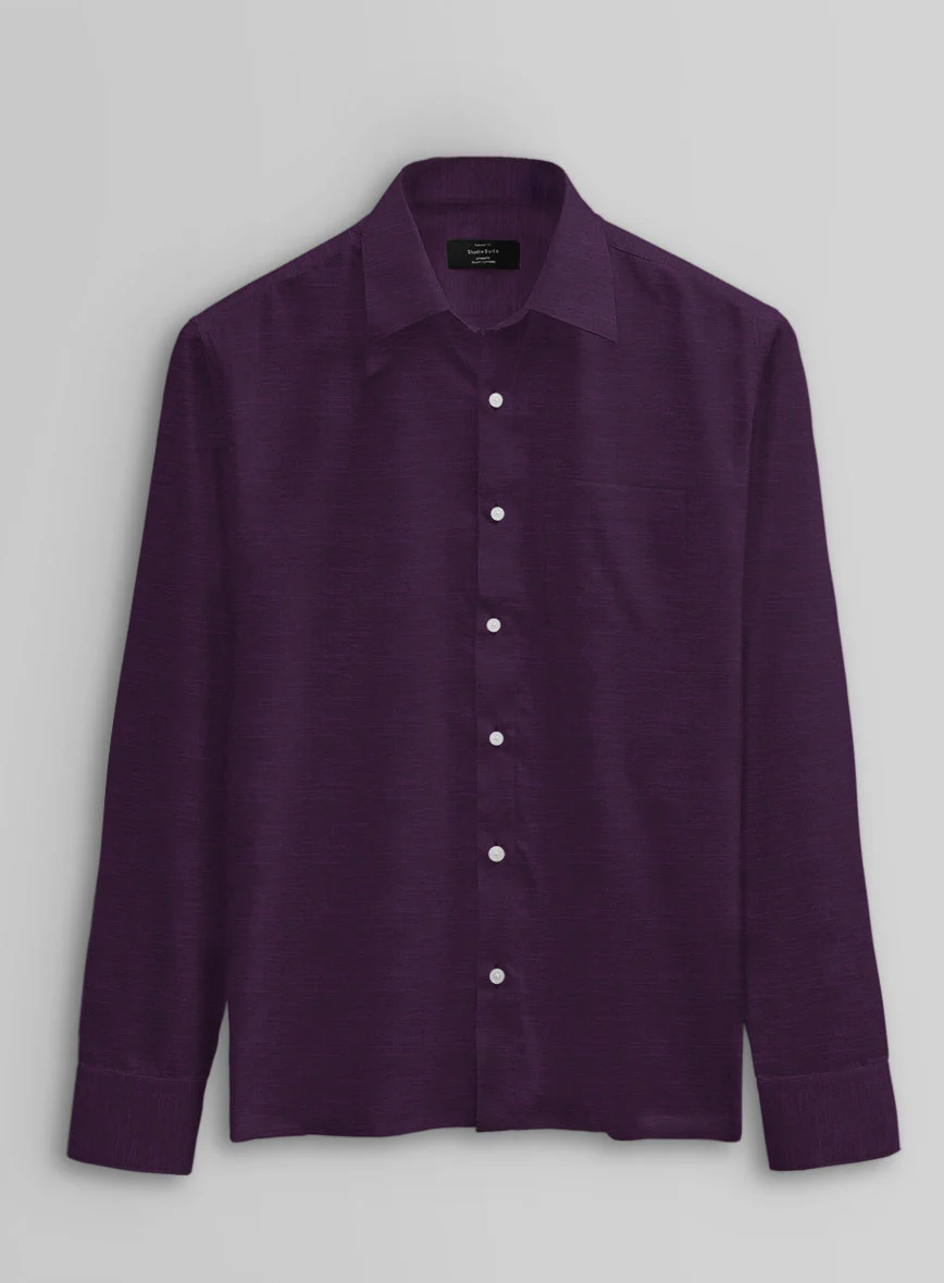 Shadow Plum Cotton Shirt - Image 3