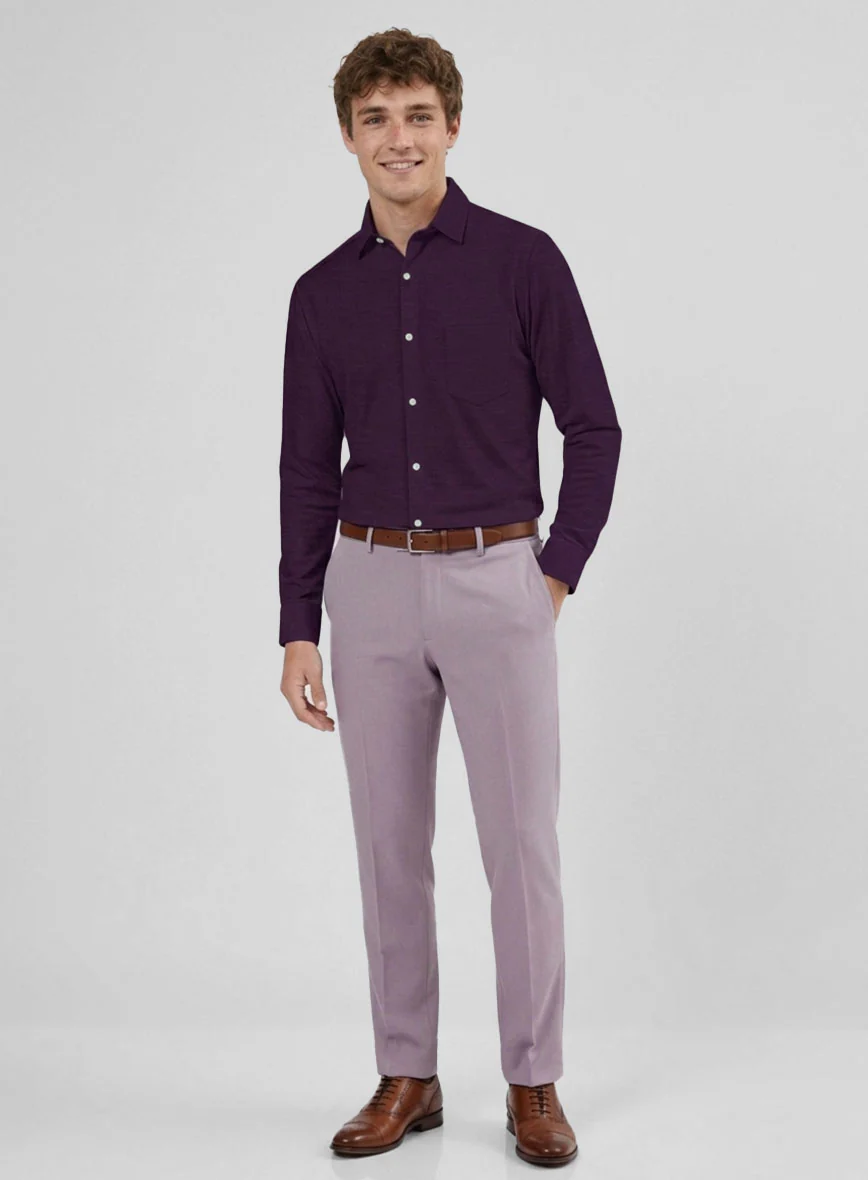 Shadow Plum Cotton Shirt - Image 4