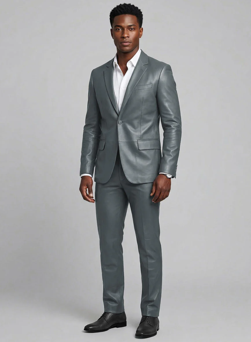 Sherpa Gray Leather Suit - Image 2