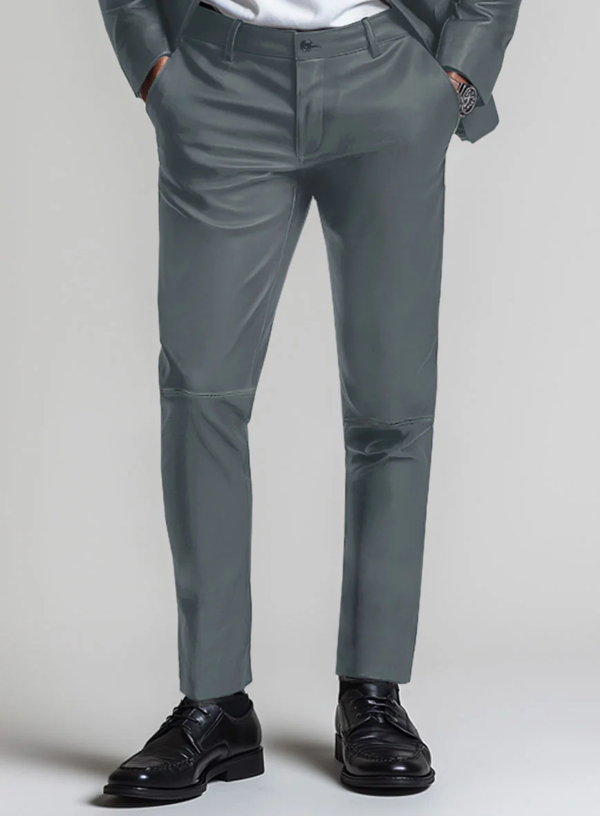 Sherpa Gray Leather Trousers - Image 2