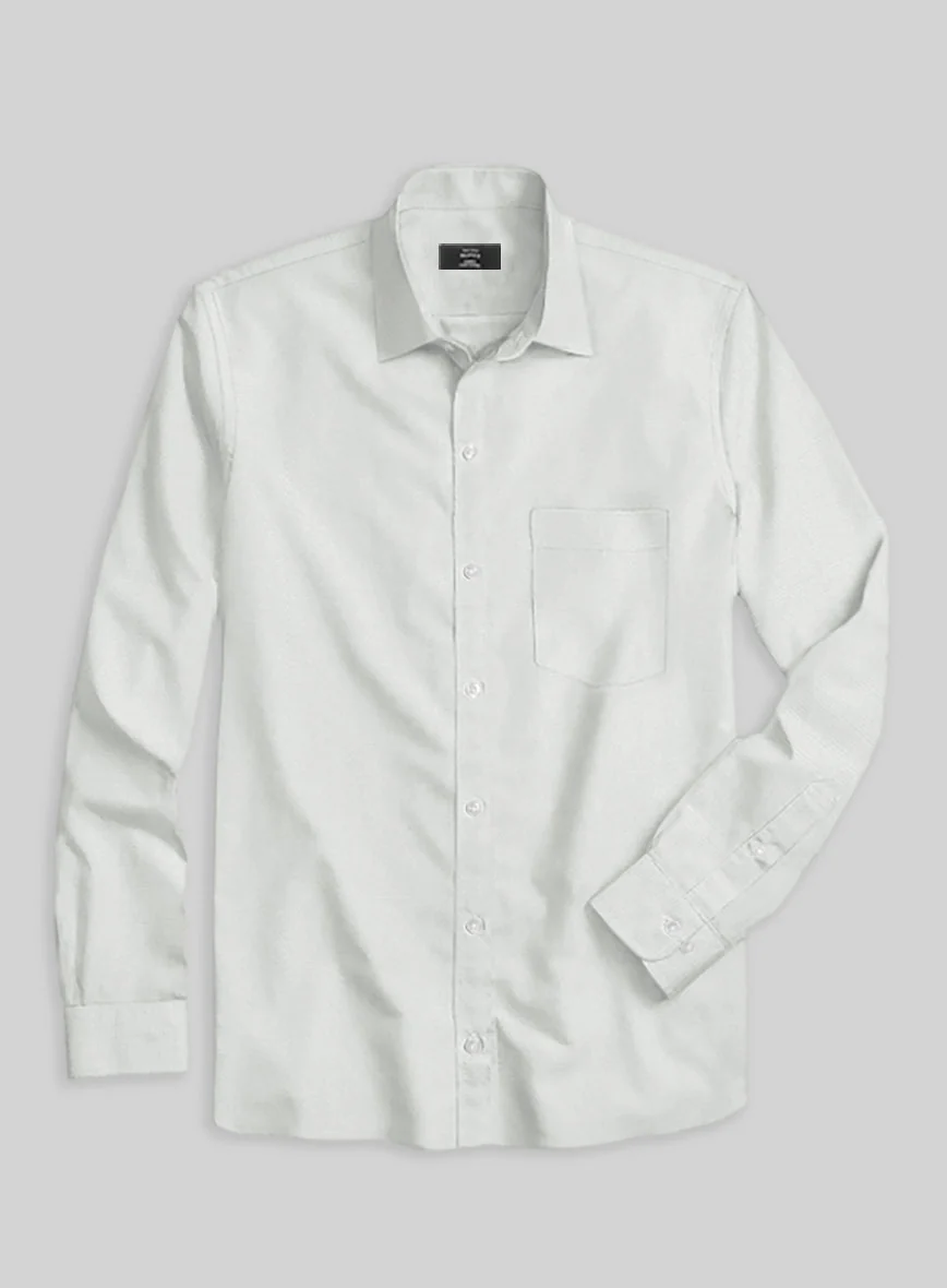 Silver Gray Stretch Poplene Shirt - Image 3