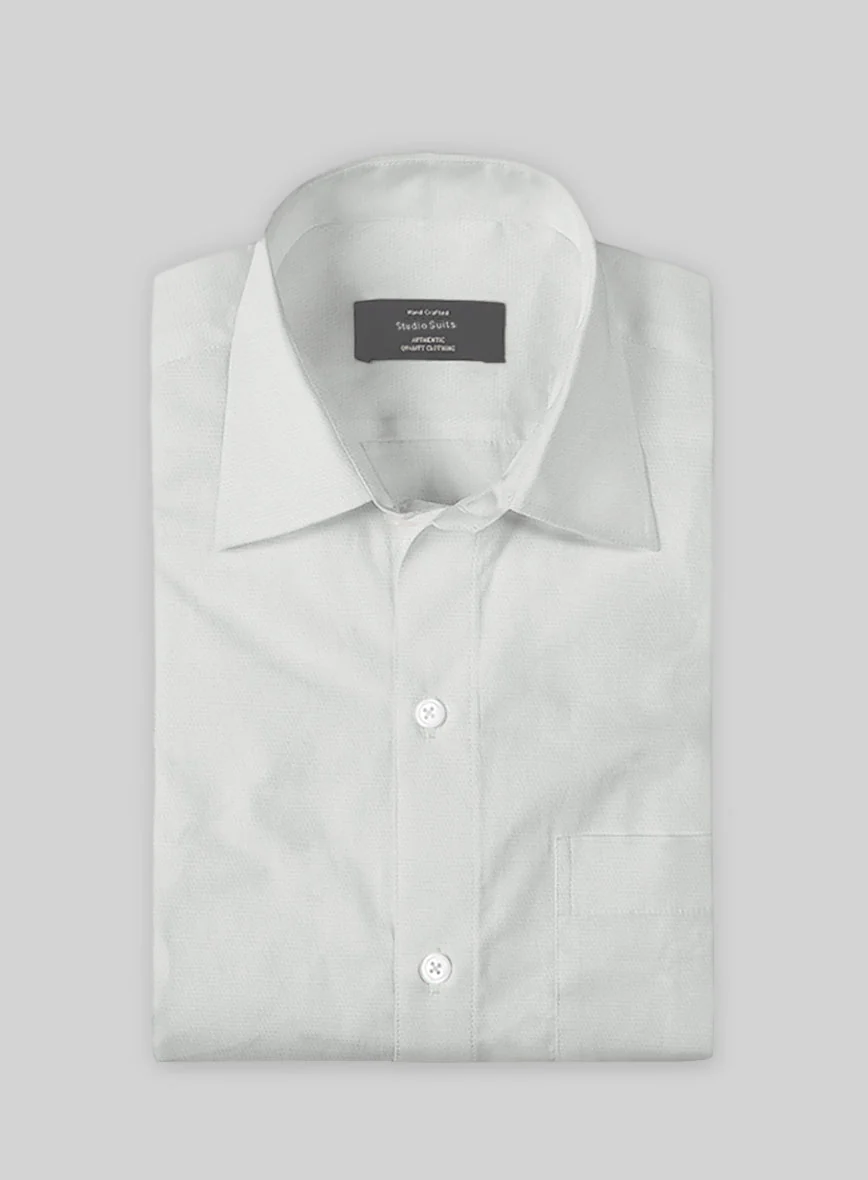 Silver Gray Stretch Poplene Shirt - Image 3