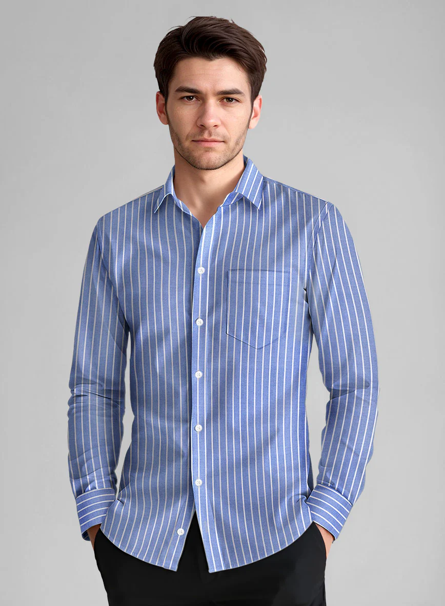 Skyflint Stripe Cotton Shirt - Image 2