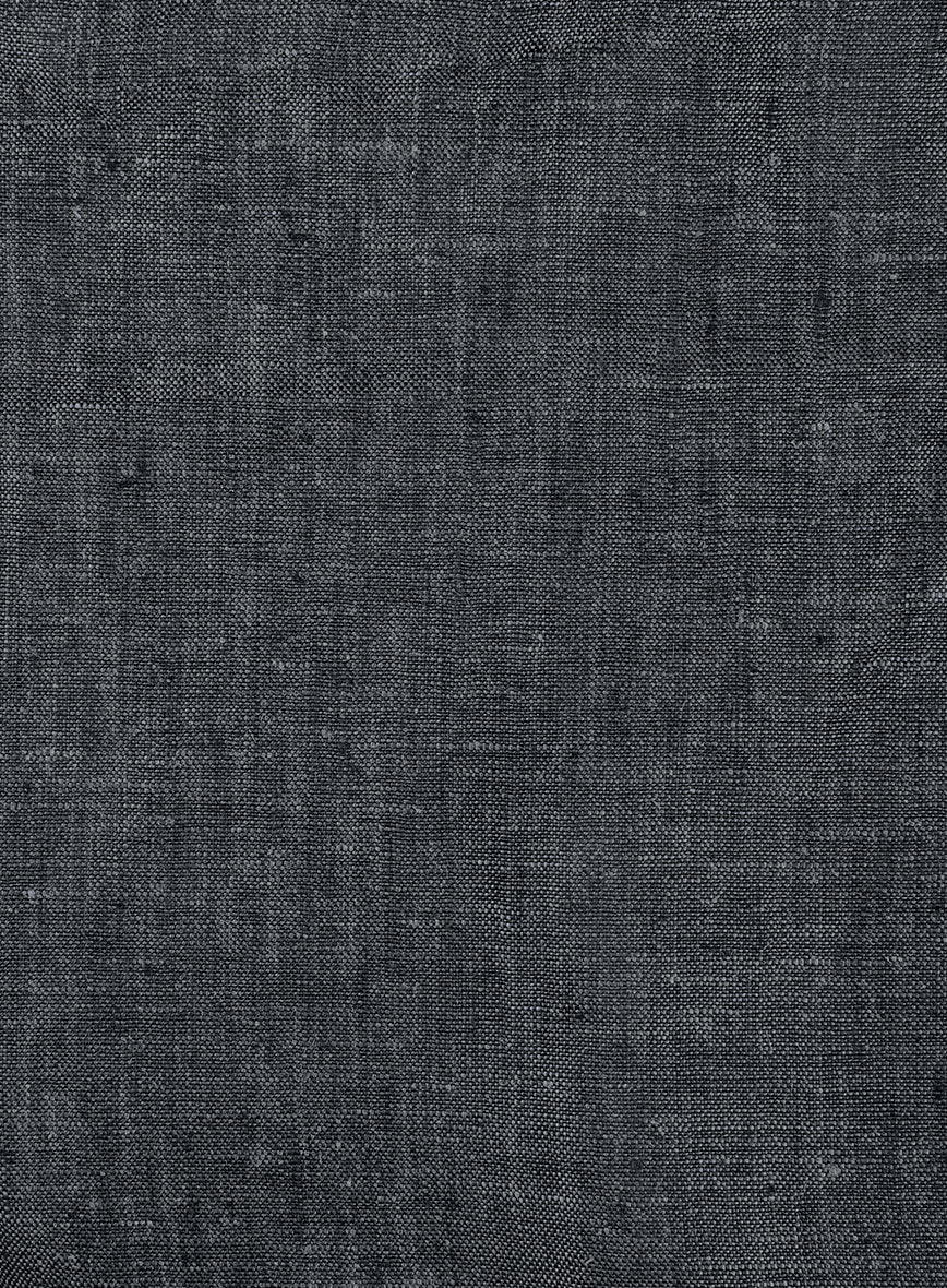 Slate Gray Linen Newsboy Cap - Image 5