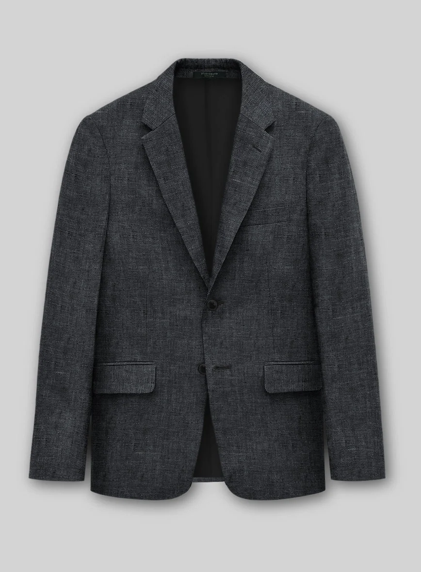 Slate Gray Linen Suit - Image 3