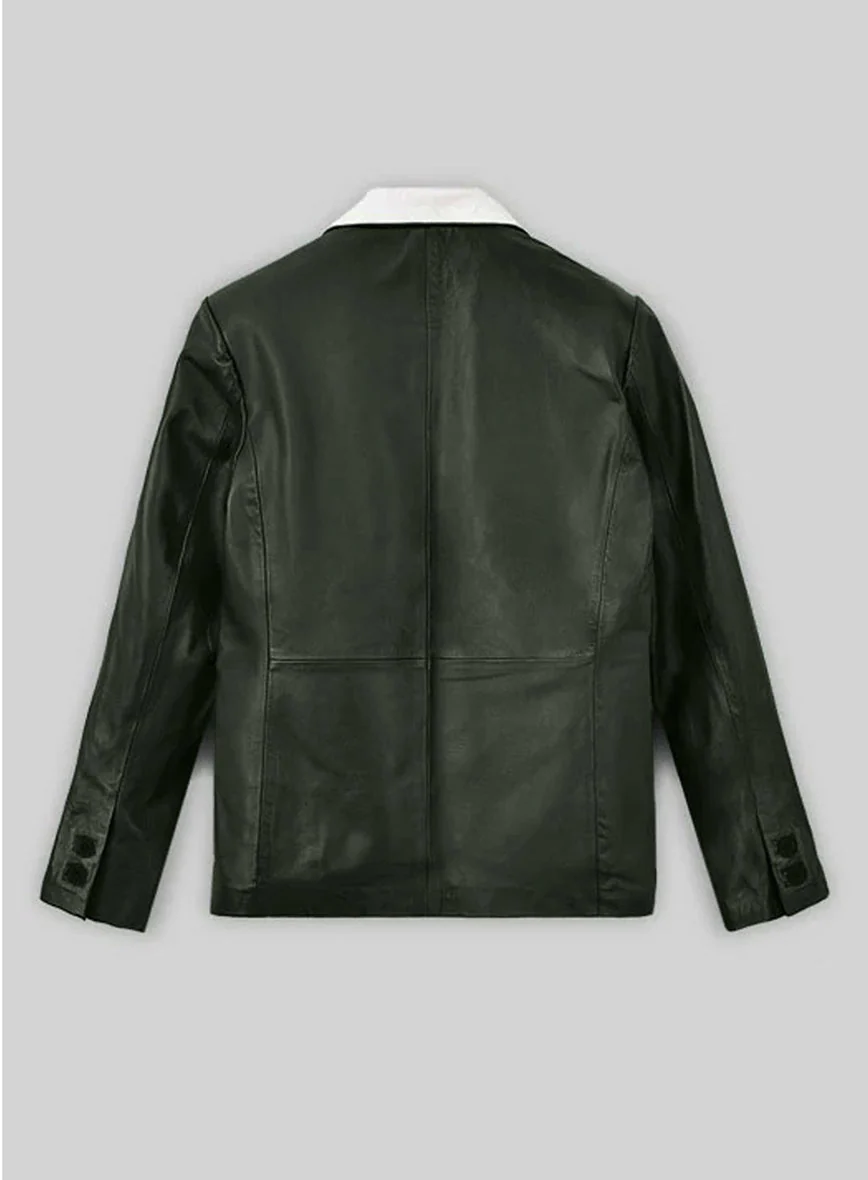Soft Deep Olive Wax Hampton Leather Blazer - Image 2