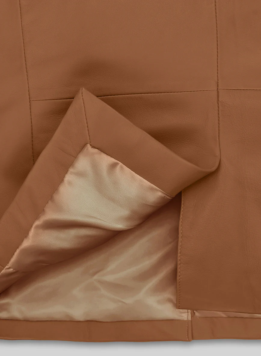 Soft Hunter Tan Leather Blazer - Image 6