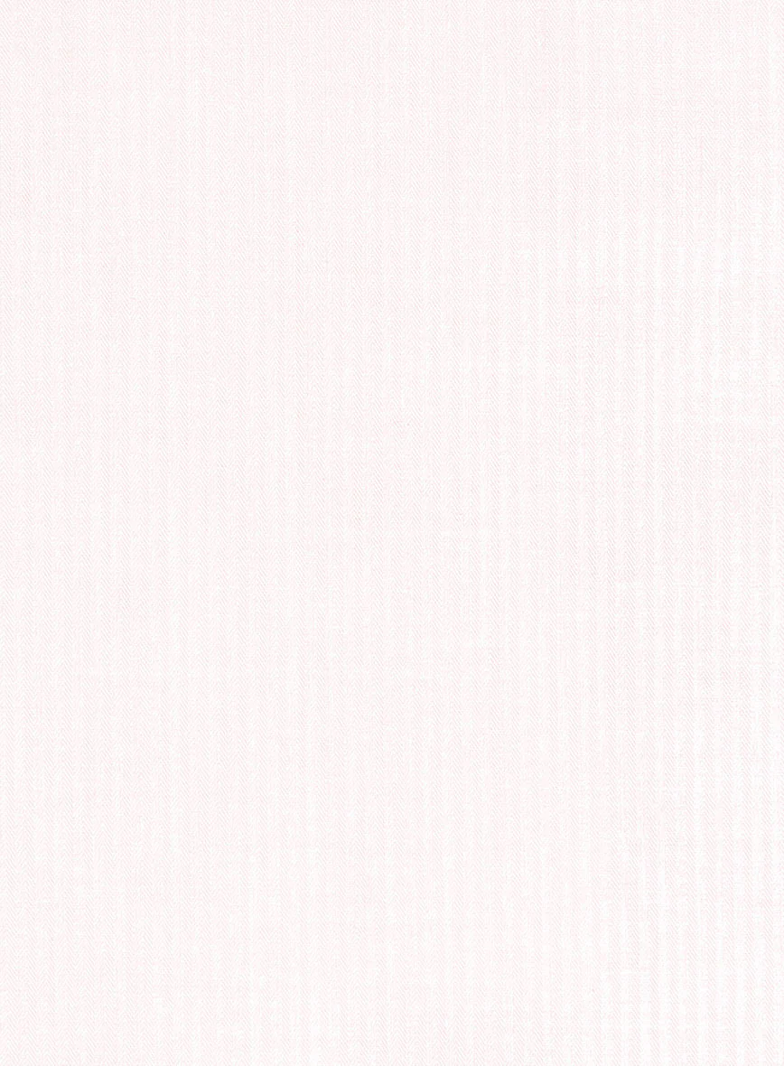 Soft Pink Herringbone Cotton Shirt - Image 3