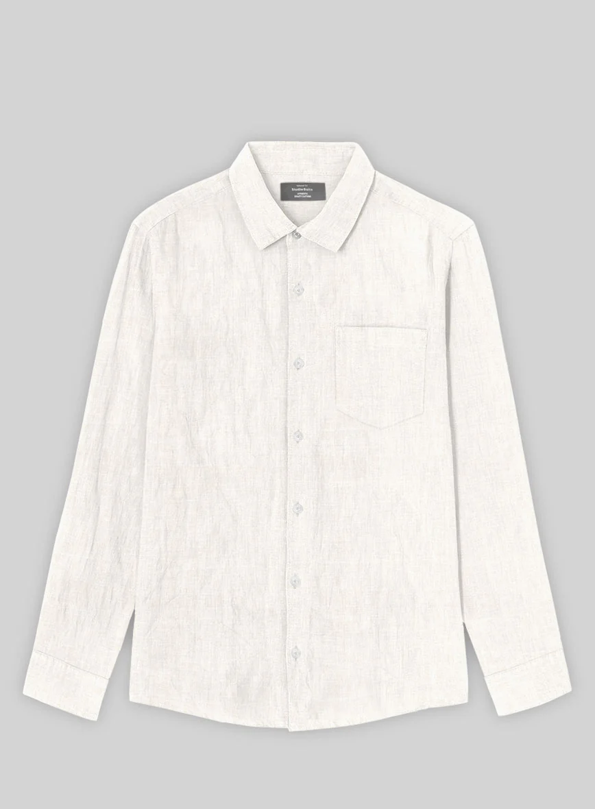 Soft Sand Pure Linen Shirt - Image 3