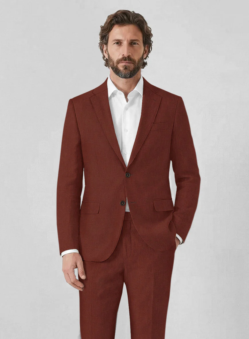 Solbiati Art Du Lin Auburn Linen Suit - Image 4