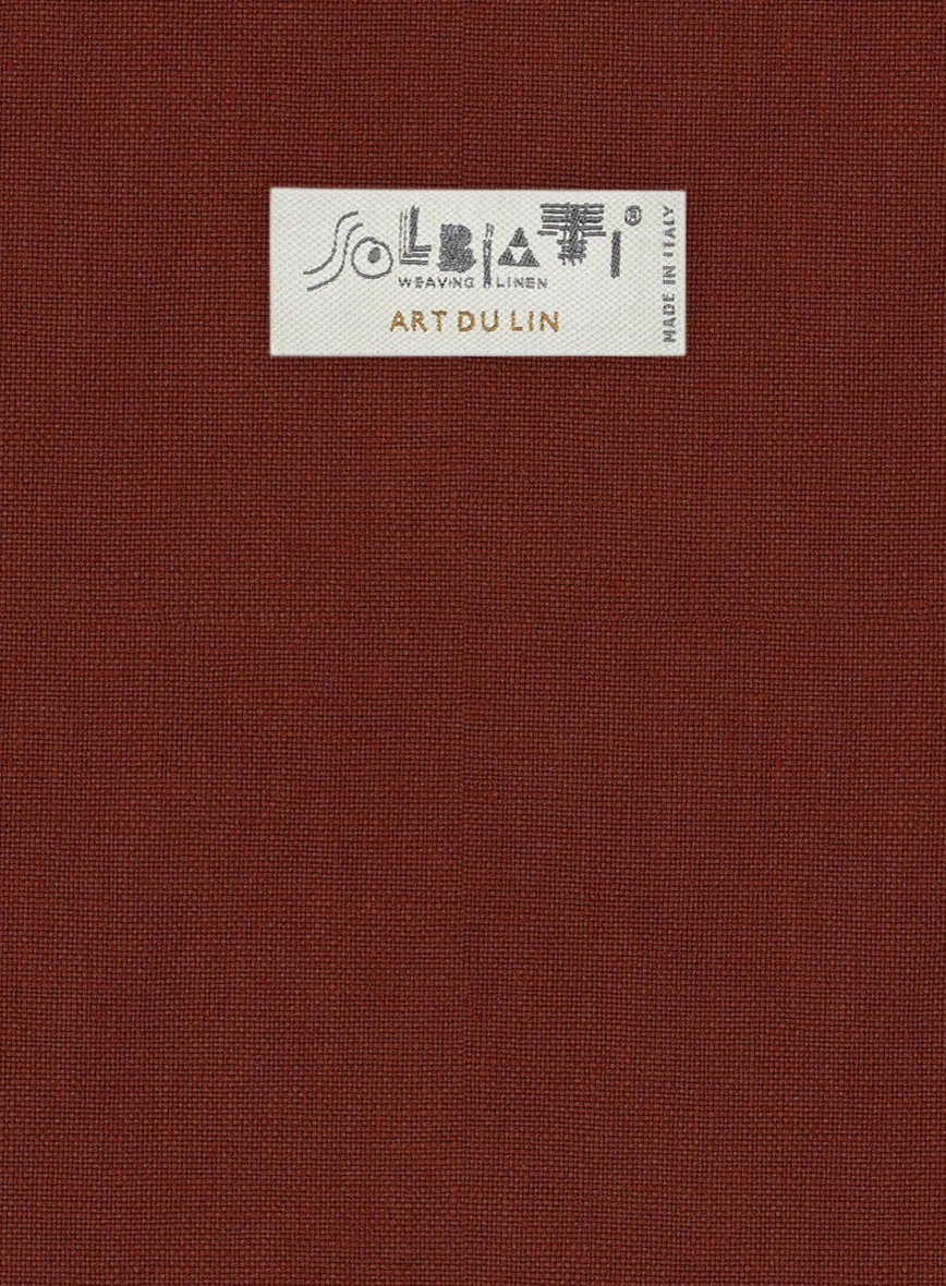 Solbiati Art Du Lin Auburn Linen Suit - Image 8