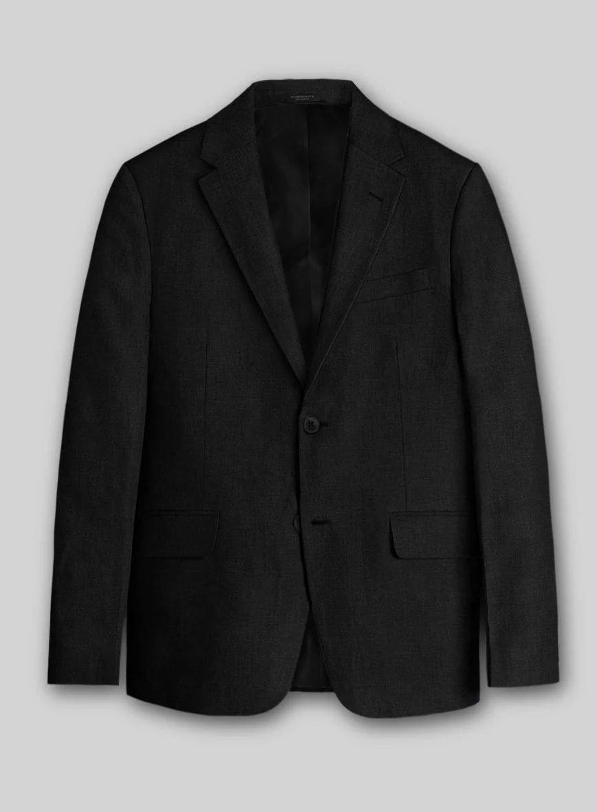 Solbiati Art Du Lin Black Linen Suit - Image 4