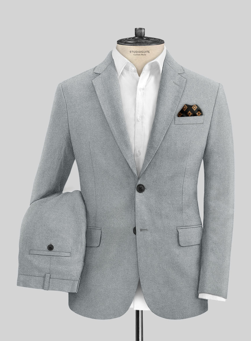 Solbiati Art Du Lin Blue Gray Linen Suit - Image 2