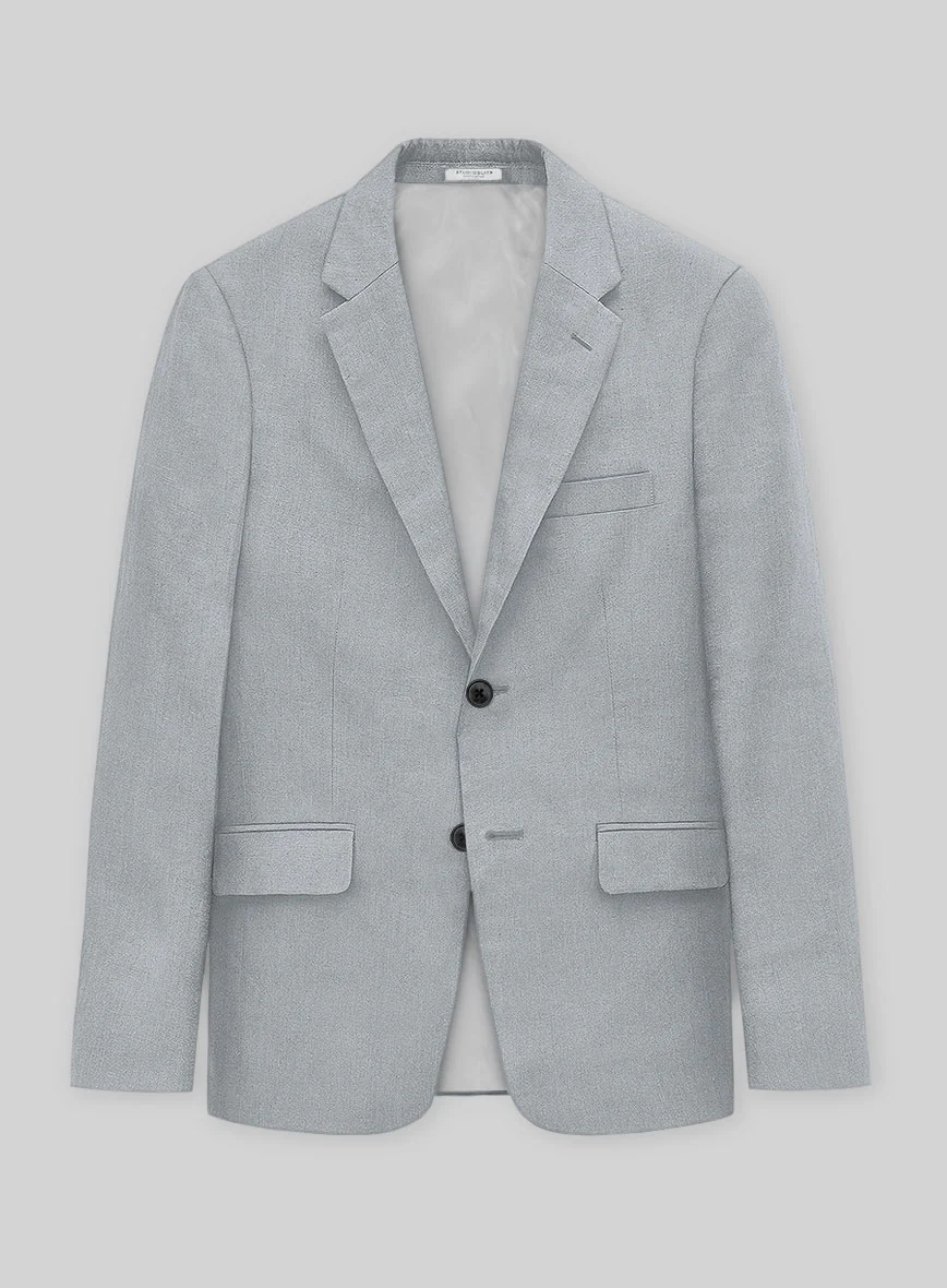 Solbiati Art Du Lin Blue Gray Linen Suit - Image 4
