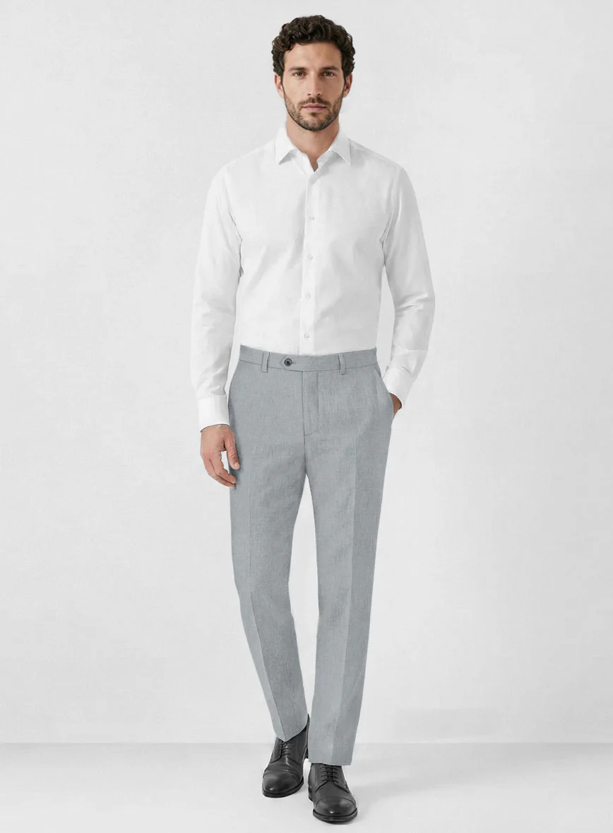 Solbiati Art Du Lin Blue Gray Linen Suit - Image 7