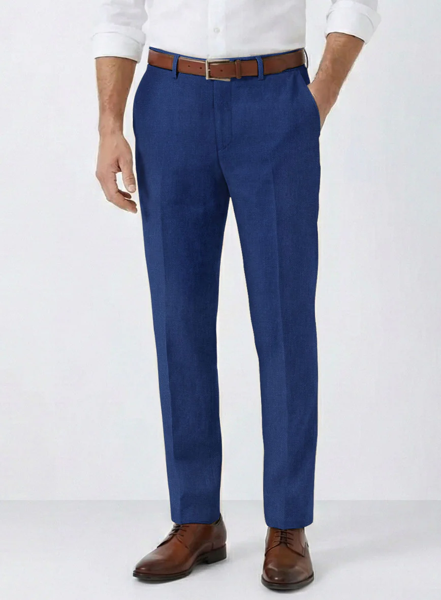Solbiati Art Du Lin Cobalt Blue Linen Suit - Image 6