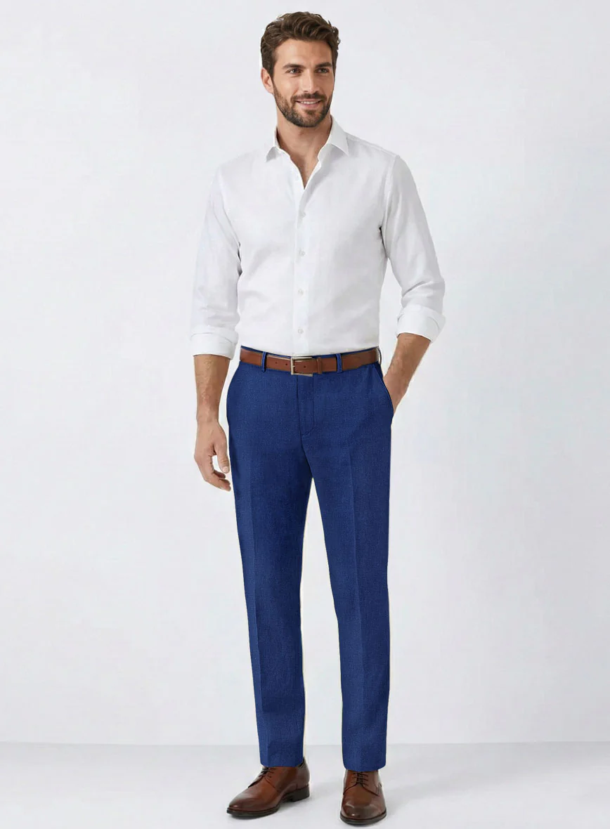 Solbiati Art Du Lin Cobalt Blue Linen Suit - Image 7