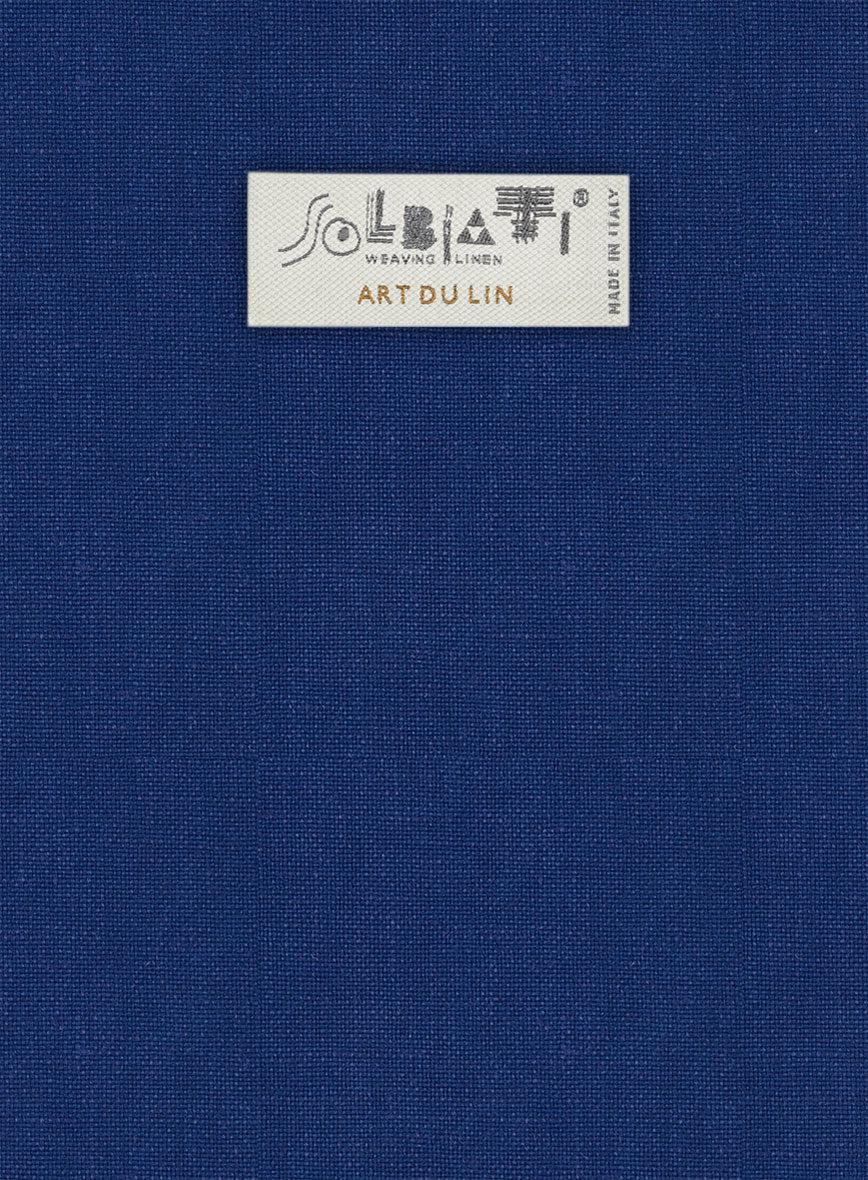 Solbiati Art Du Lin Cobalt Blue Linen Suit - Image 8