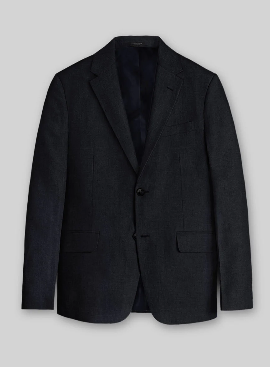 Solbiati Art Du Lin Dark Blue Linen Suit - Image 4