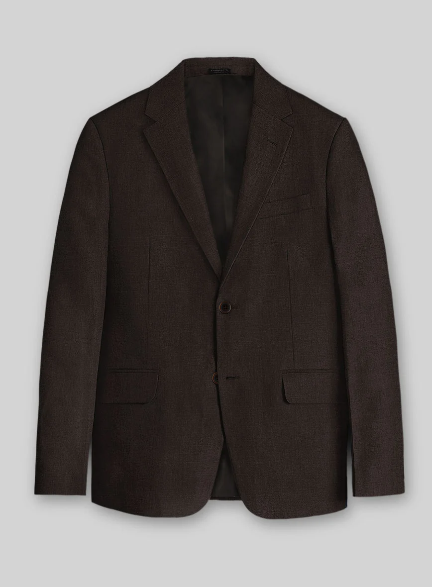 Solbiati Art Du Lin Dark Brown Linen Suit - Image 3