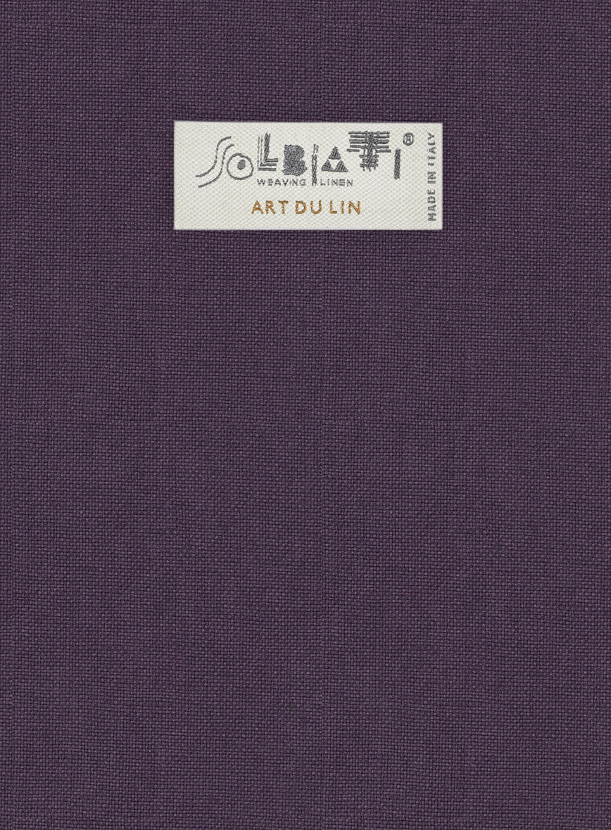 Solbiati Art Du Lin Dark Lavender Linen Jacket - Image 3