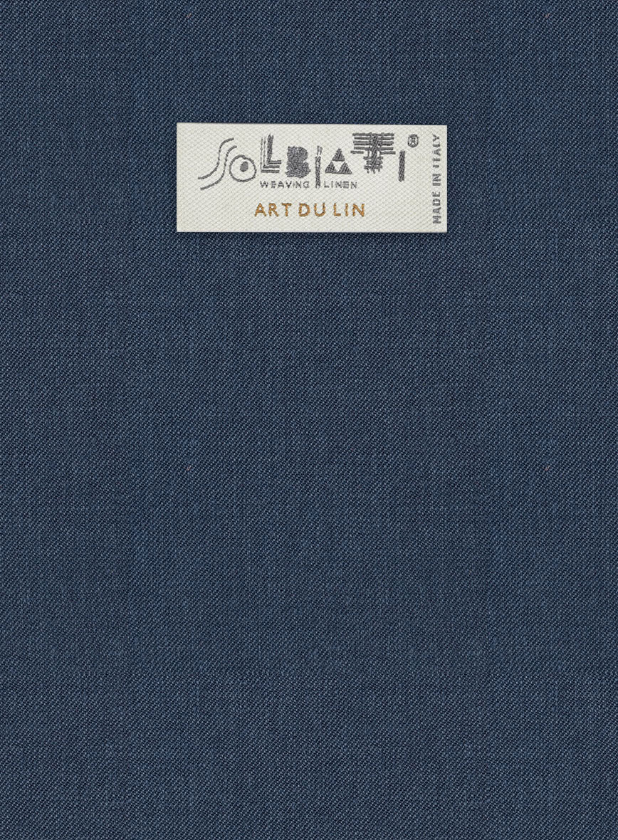 Solbiati Art Du Lin Ebony Blue Linen Jacket - Image 3