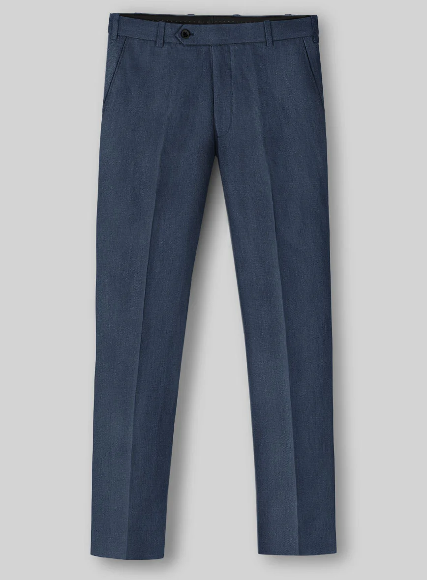 Solbiati Art Du Lin Ebony Blue Linen Suit - Image 5
