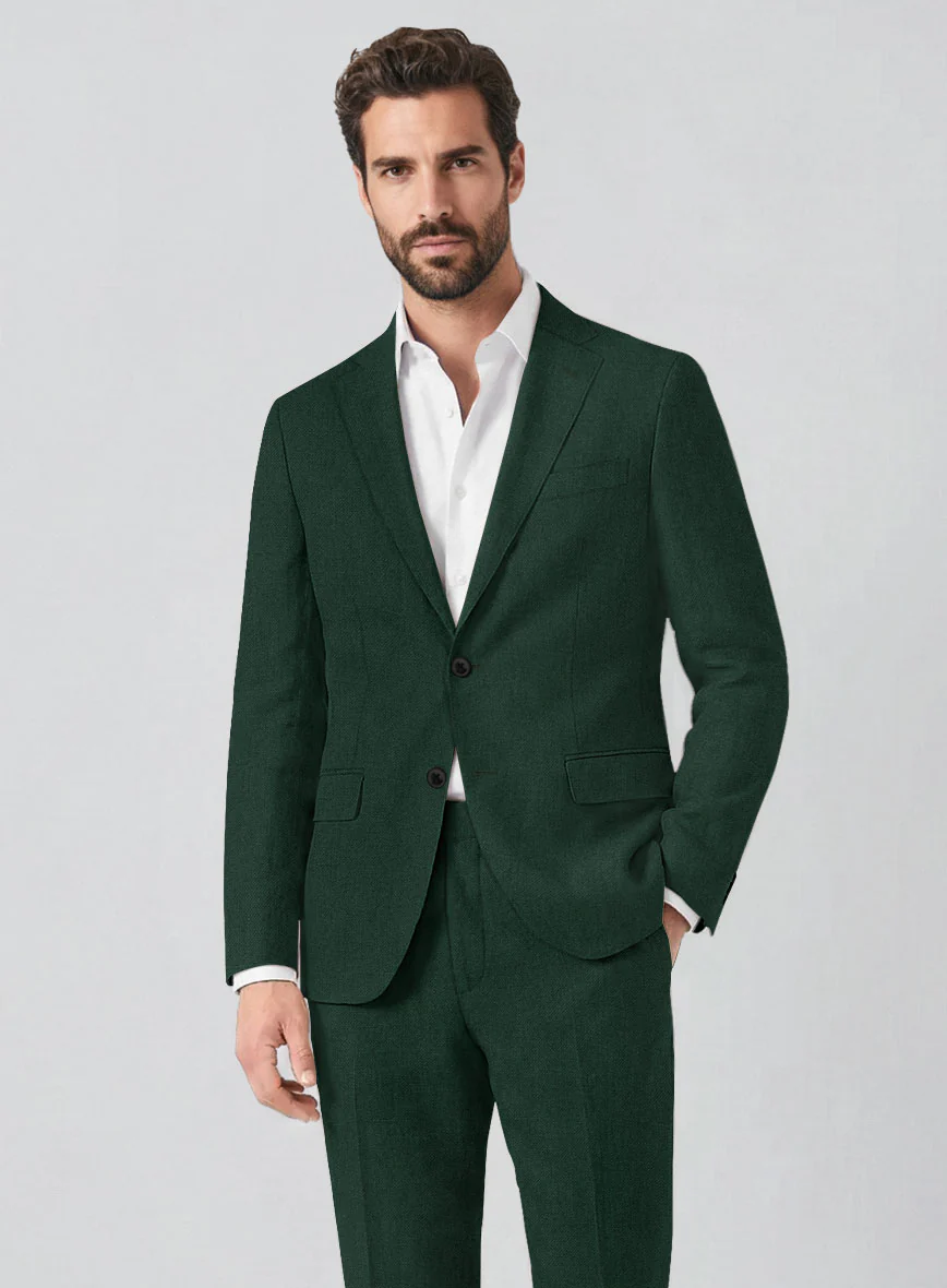 Solbiati Art Du Lin Green Linen Jacket - Image 2