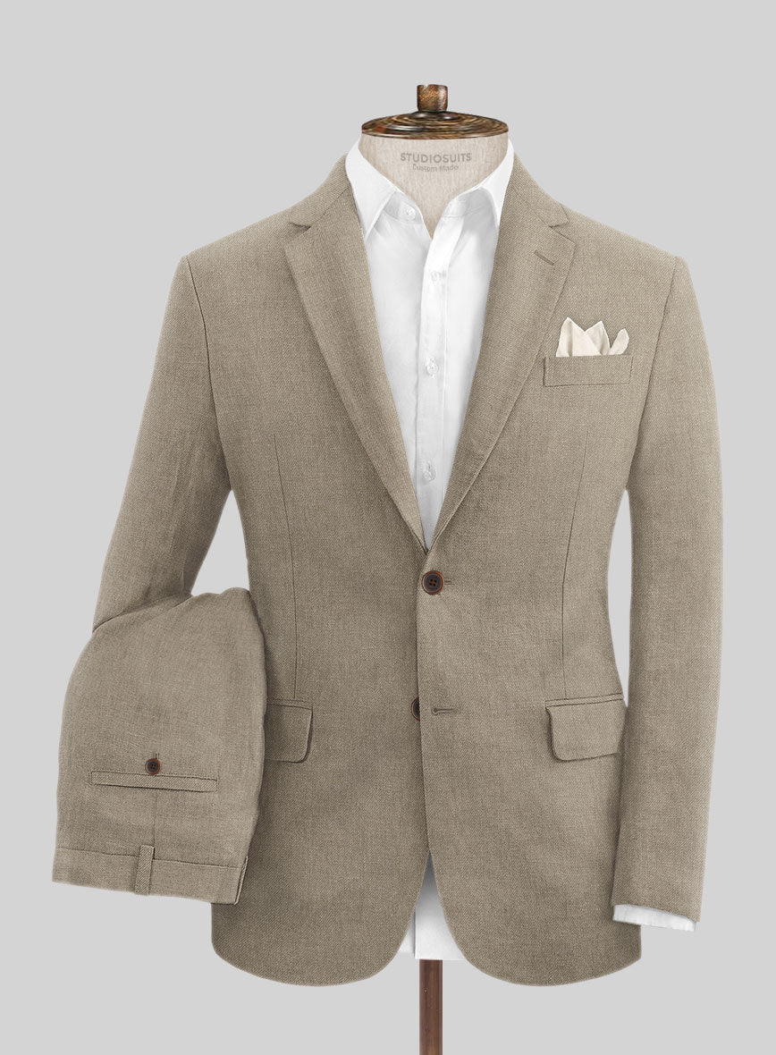 Solbiati Art Du Lin Hazel Brown Linen Suit - Image 2