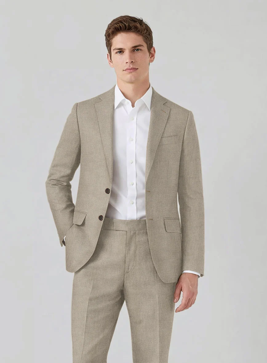 Solbiati Art Du Lin Hazel Brown Linen Jacket - Image 2