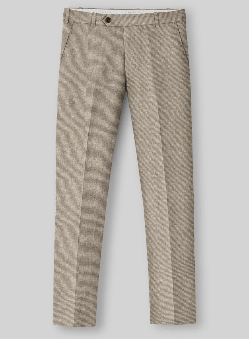 Solbiati Art Du Lin Hazel Brown Linen Pants - Image 2