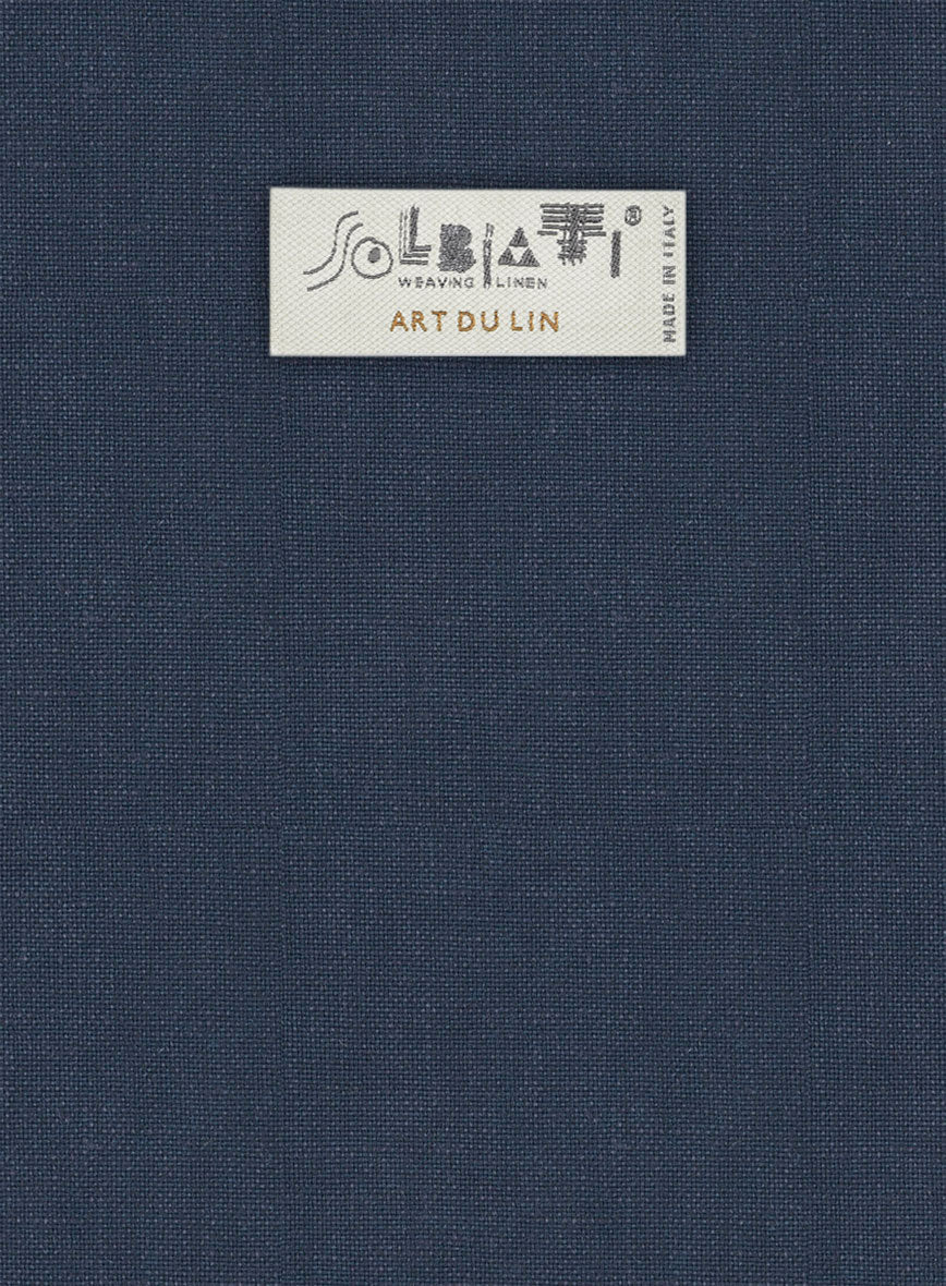 Solbiati Art Du Lin Indigo Blue Linen Jacket - Image 3