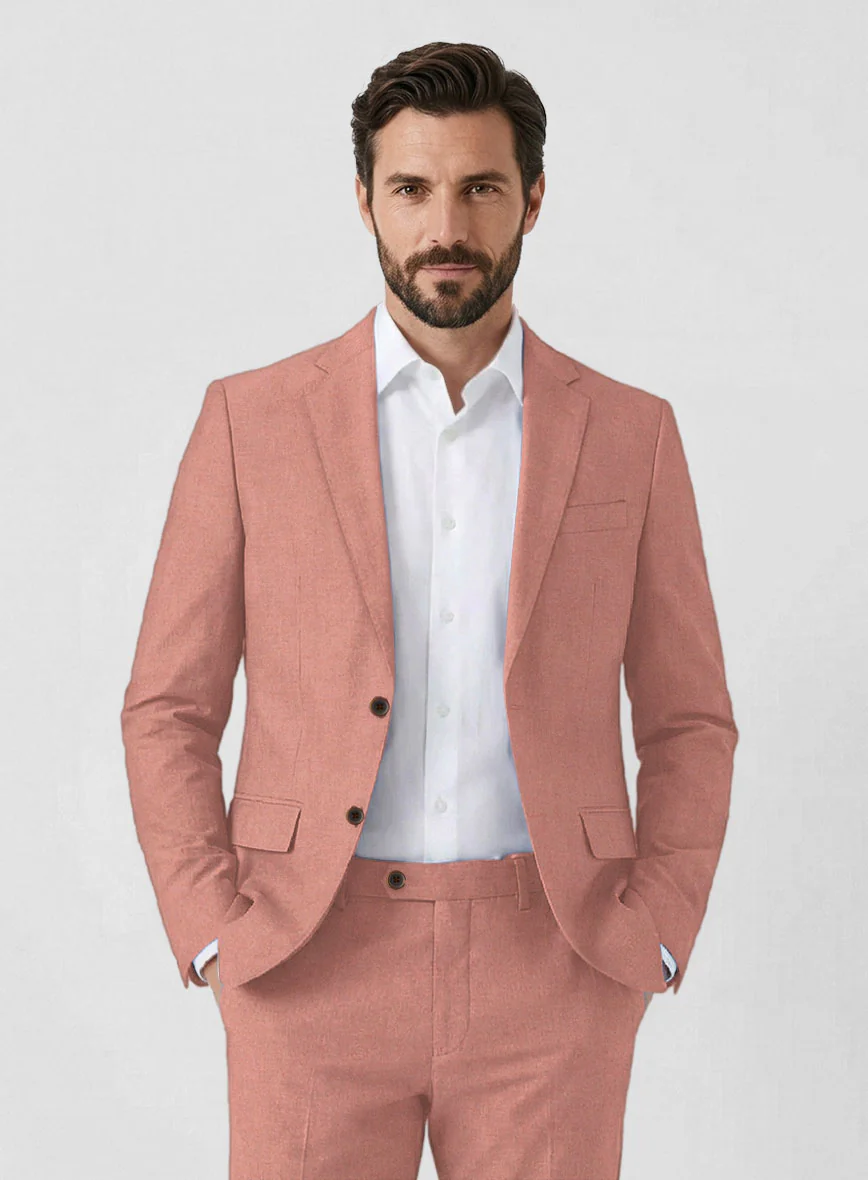 Solbiati Art Du Lin Light Melon Linen Jacket - Image 2