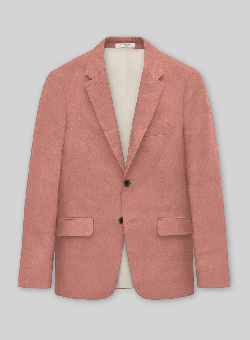 Solbiati Art Du Lin Light Melon Linen Suit - Image 4