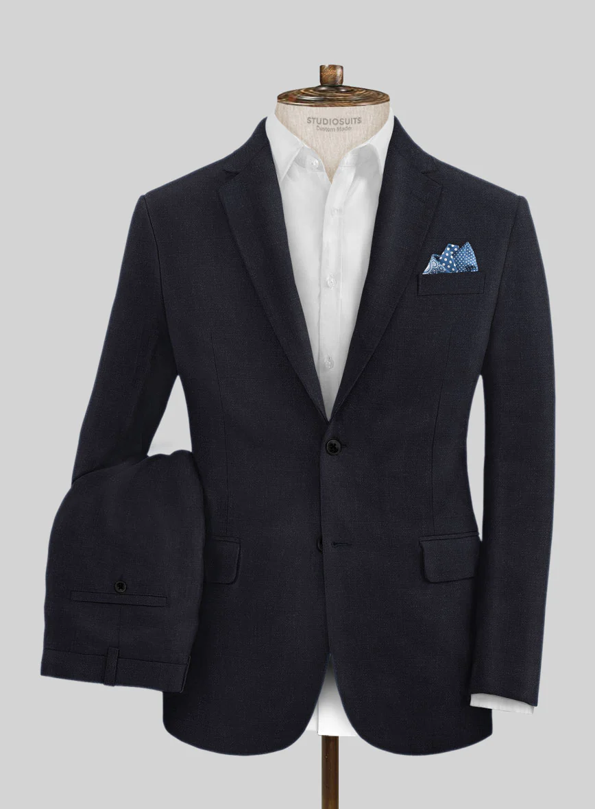 Solbiati Art Du Lin Midnight Blue Linen Suit - Image 2