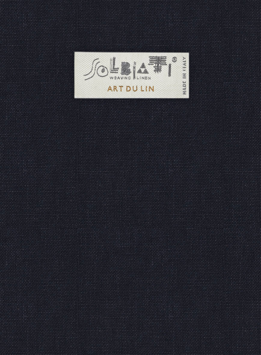 Solbiati Art Du Lin Midnight Blue Linen Suit - Image 8
