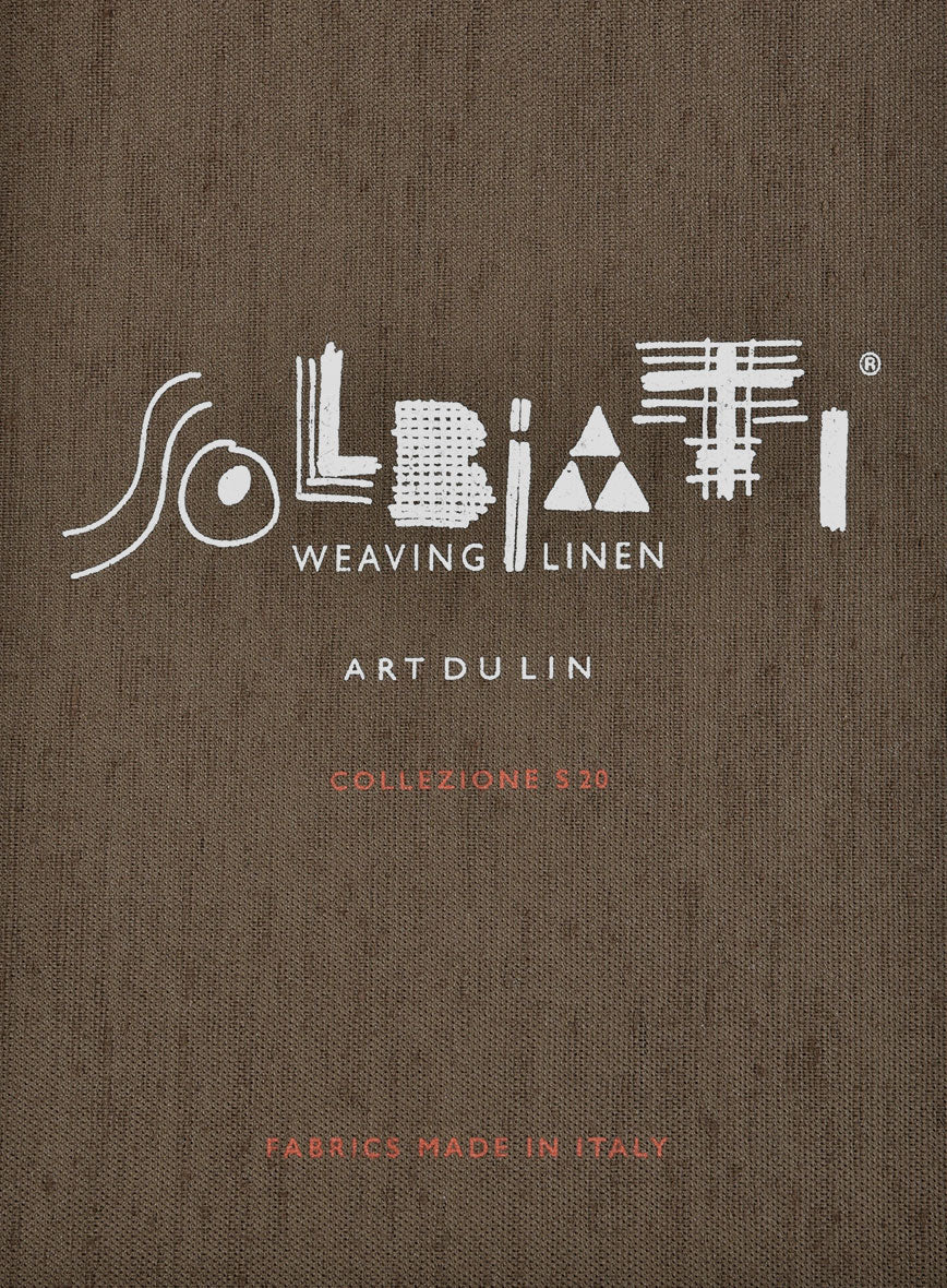 Solbiati Art Du Lin Otter Brown Linen Jacket - Image 4