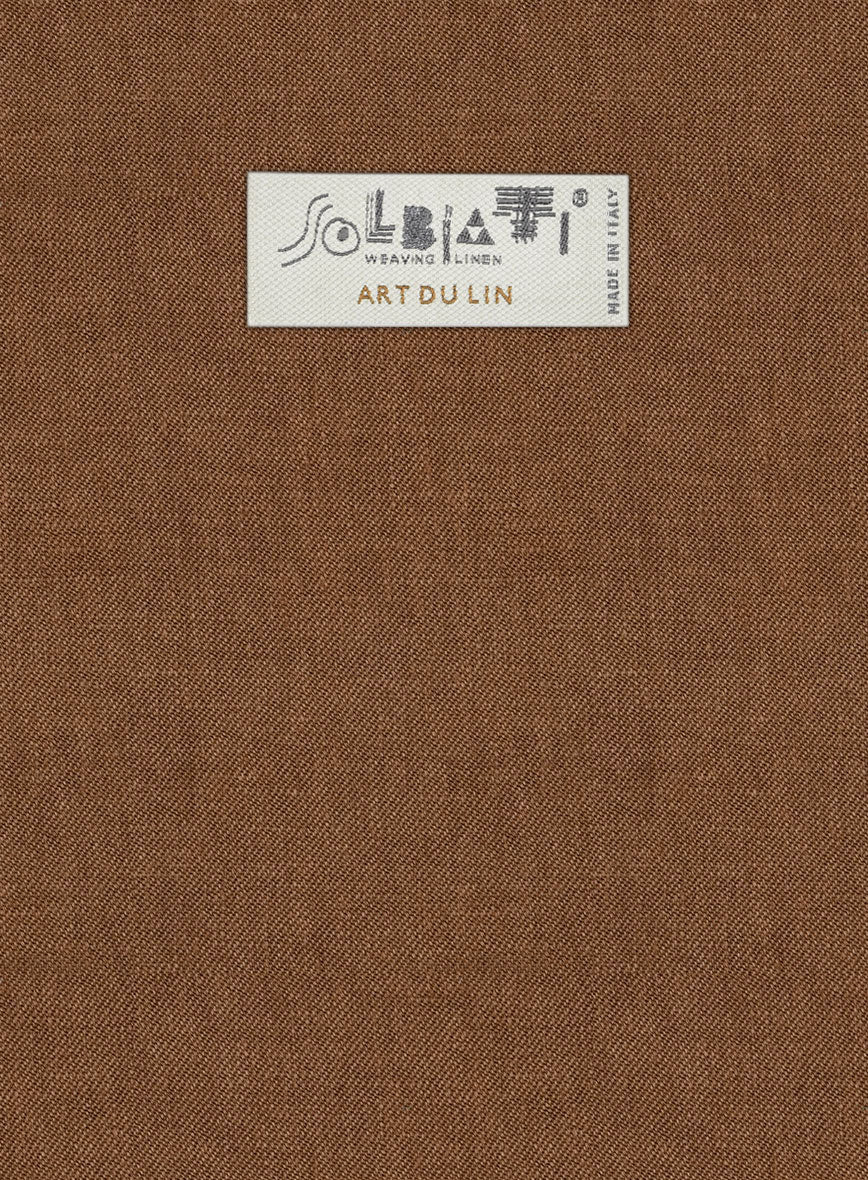 Solbiati Art Du Lin Otter Brown Linen Jacket - Image 3