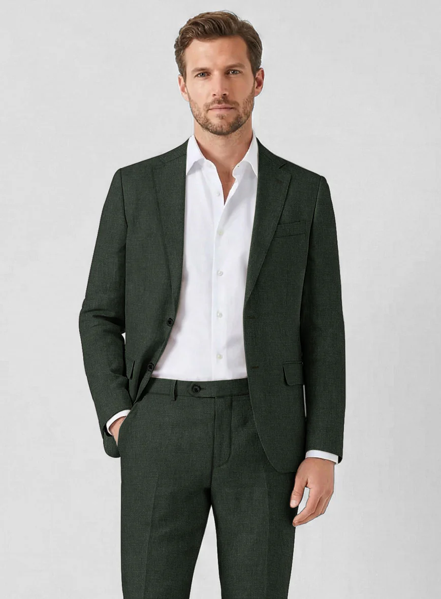 Solbiati Art Du Lin Palm Green Linen Jacket - Image 2