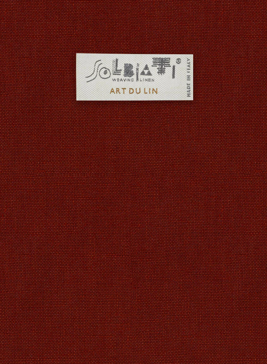 Solbiati Art Du Lin Rustic Red Linen Jacket - Image 3