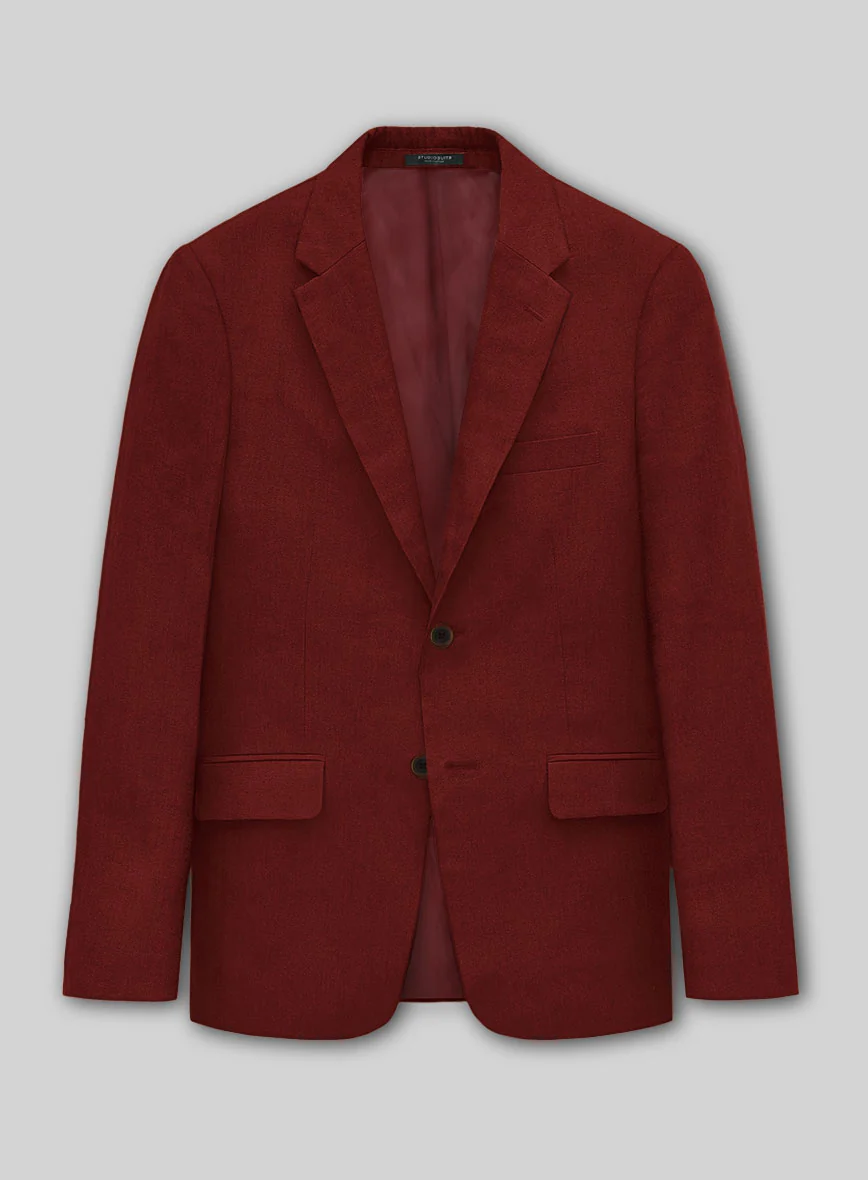 Solbiati Art Du Lin Rustic Red Linen Suit - Image 4
