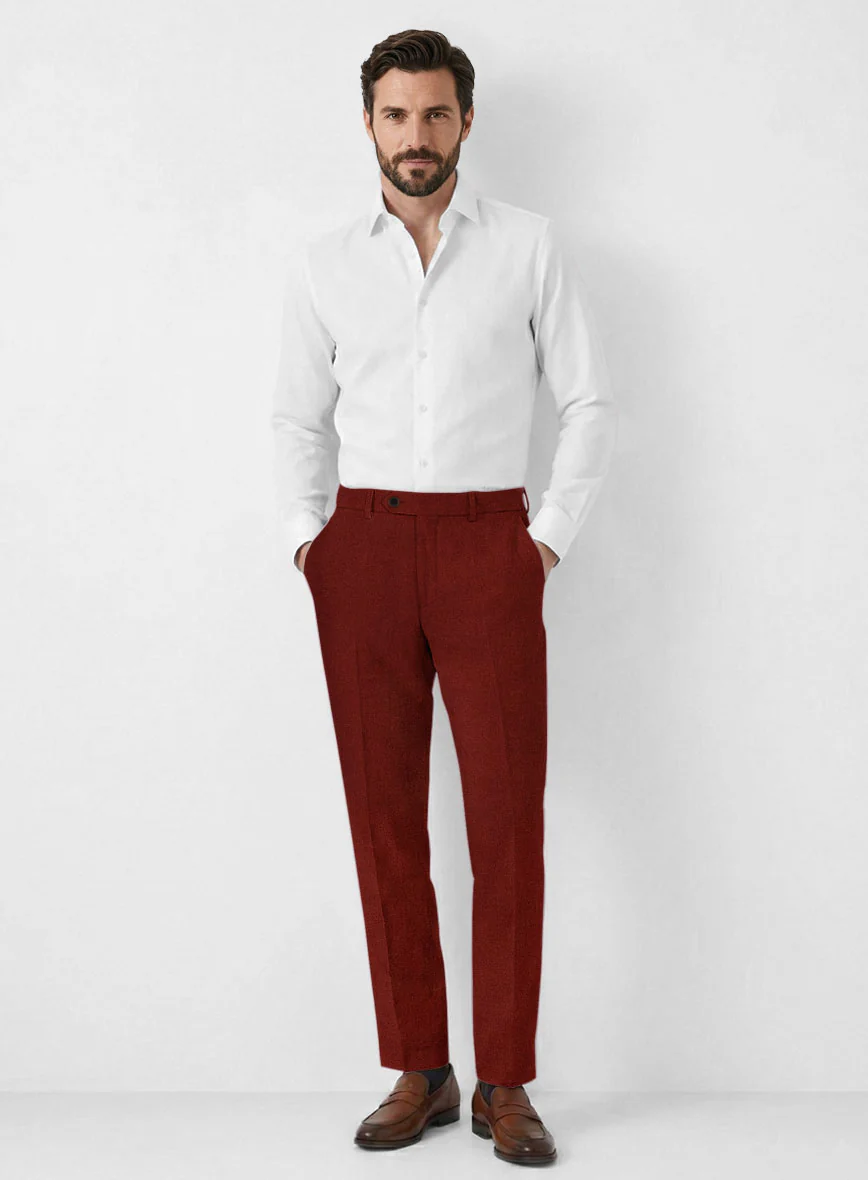 Solbiati Art Du Lin Rustic Red Linen Suit - Image 7