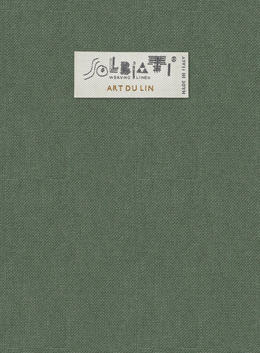 Solbiati Art Du Lin Sage Green Linen Suit - Image 6