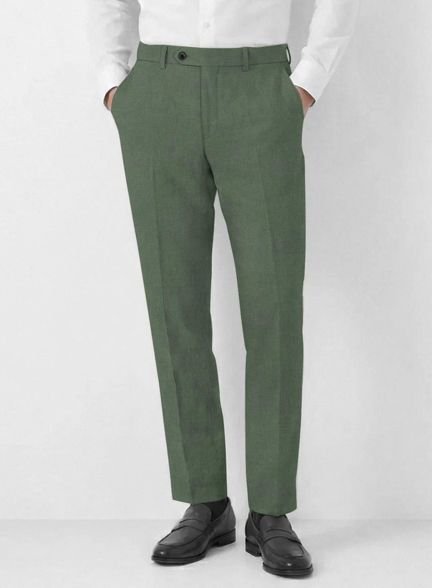 Solbiati Art Du Lin Sage Green Linen Suit - Image 5