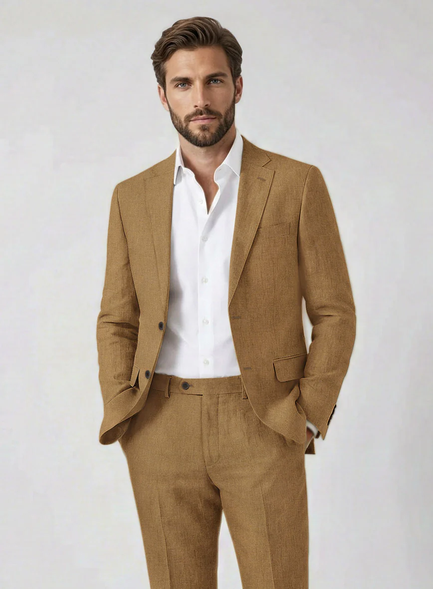 Solbiati Art Du Lin Tan Linen Jacket - Image 2