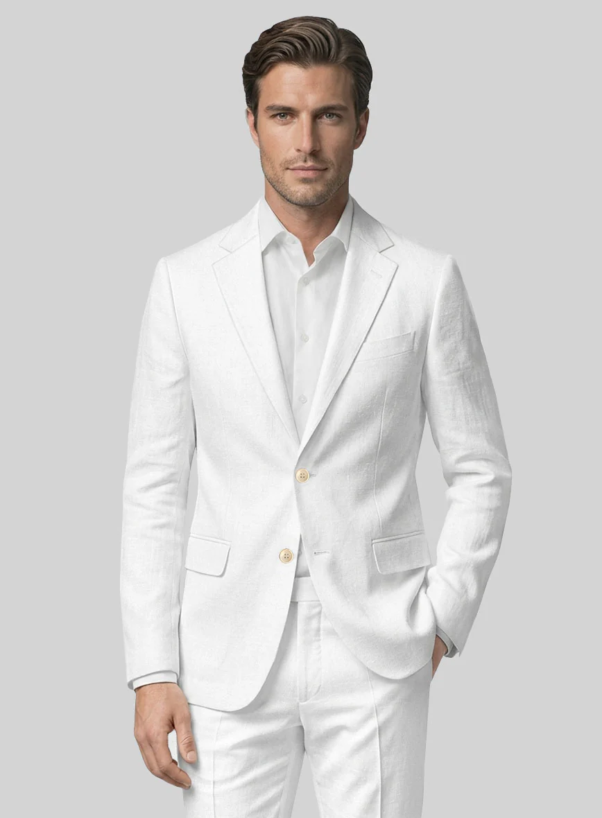 Solbiati Art Du Lin White Linen Jacket - Image 2