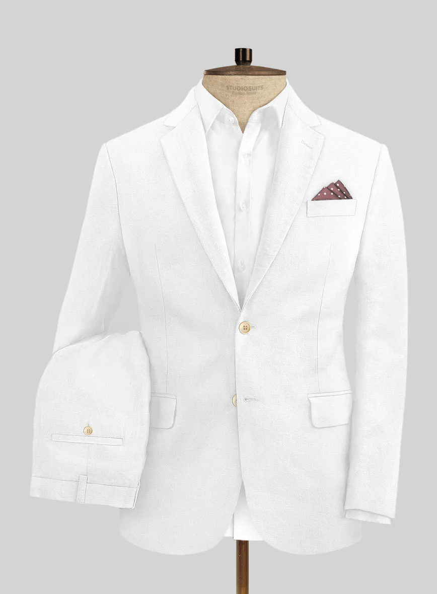 Solbiati Art Du Lin White Linen Suit - Image 2