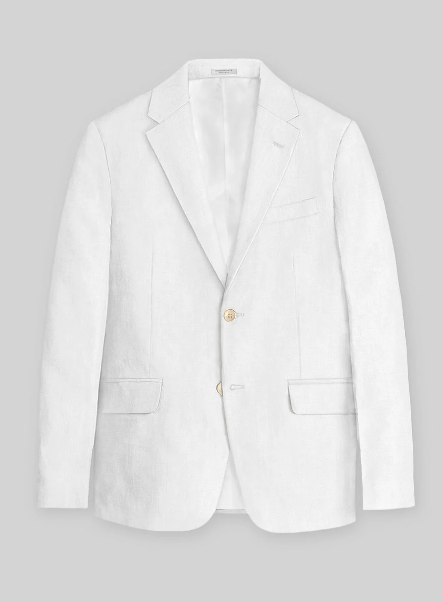 Solbiati Art Du Lin White Linen Suit - Image 4