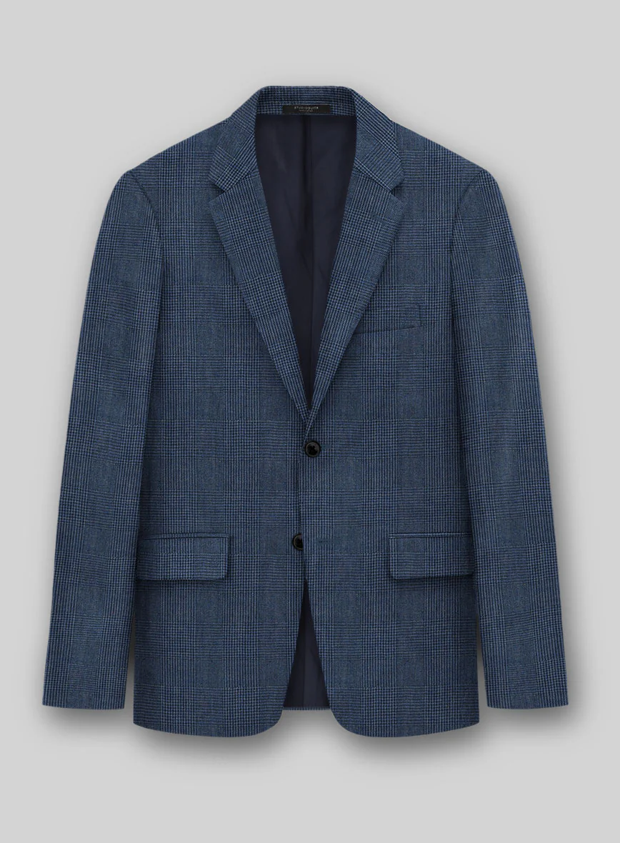 Solbiati Artic Blue Check Linen Suit - Image 3